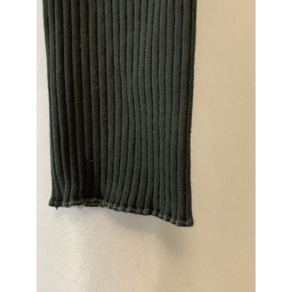 Good American Gray Ink Ribbed Cropped Mock Turtleneck Top Size 2 Small - Picture 7 of 7